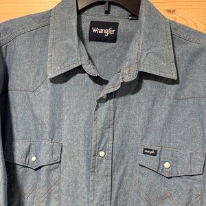 Wrangler Men's Light Blue Shirt Jacket